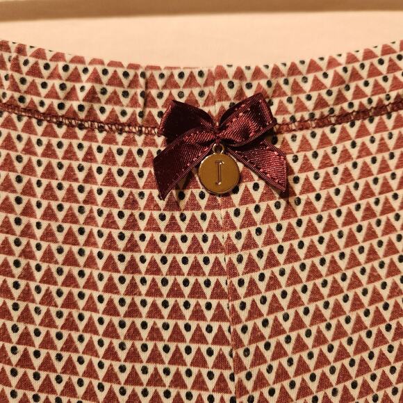 Jasper Conran Sz 8 Wine Red Pajama Top & Bottom Set Lace Trim Holiday Luxury PJs - Picture 11 of 16